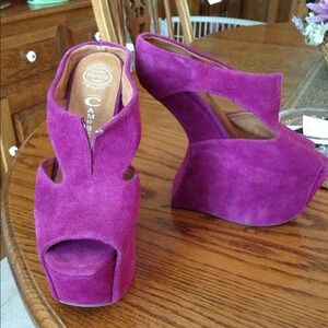 Jeffrey Campbell The Tonite Shoe in Purple Suede